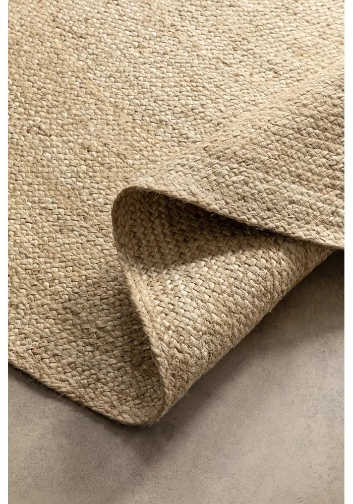 Elefántcsont színű kétoldalas juta kerek szőnyeg ø 140 cm Braided – Hanse Home