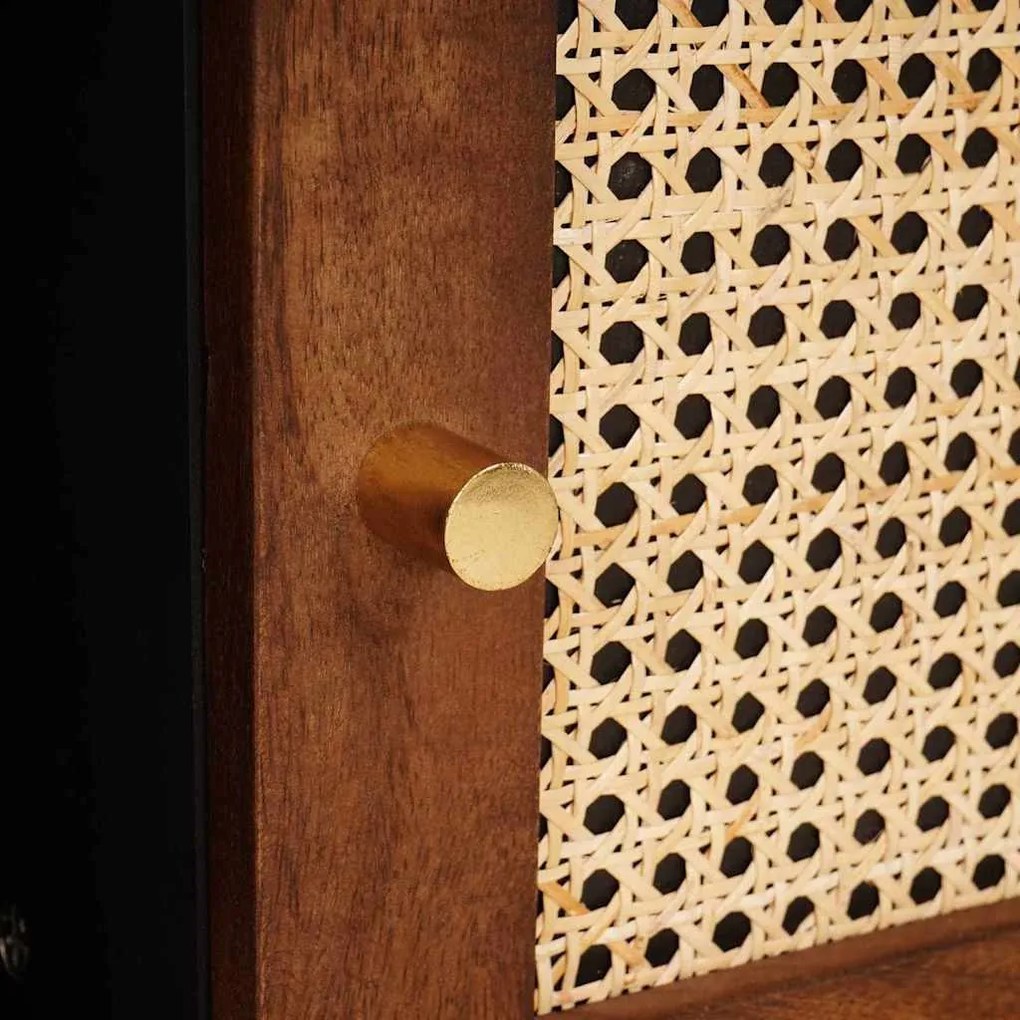 Dohányzóasztalok Barna 80 x 50 x 40 cm Kanna és tömör mango fa