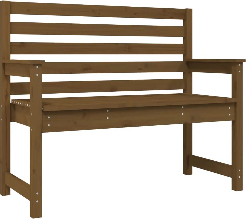 vidaXL mézbarna tömör fenyőfa kerti pad 109 x 48 x 91,5 cm
