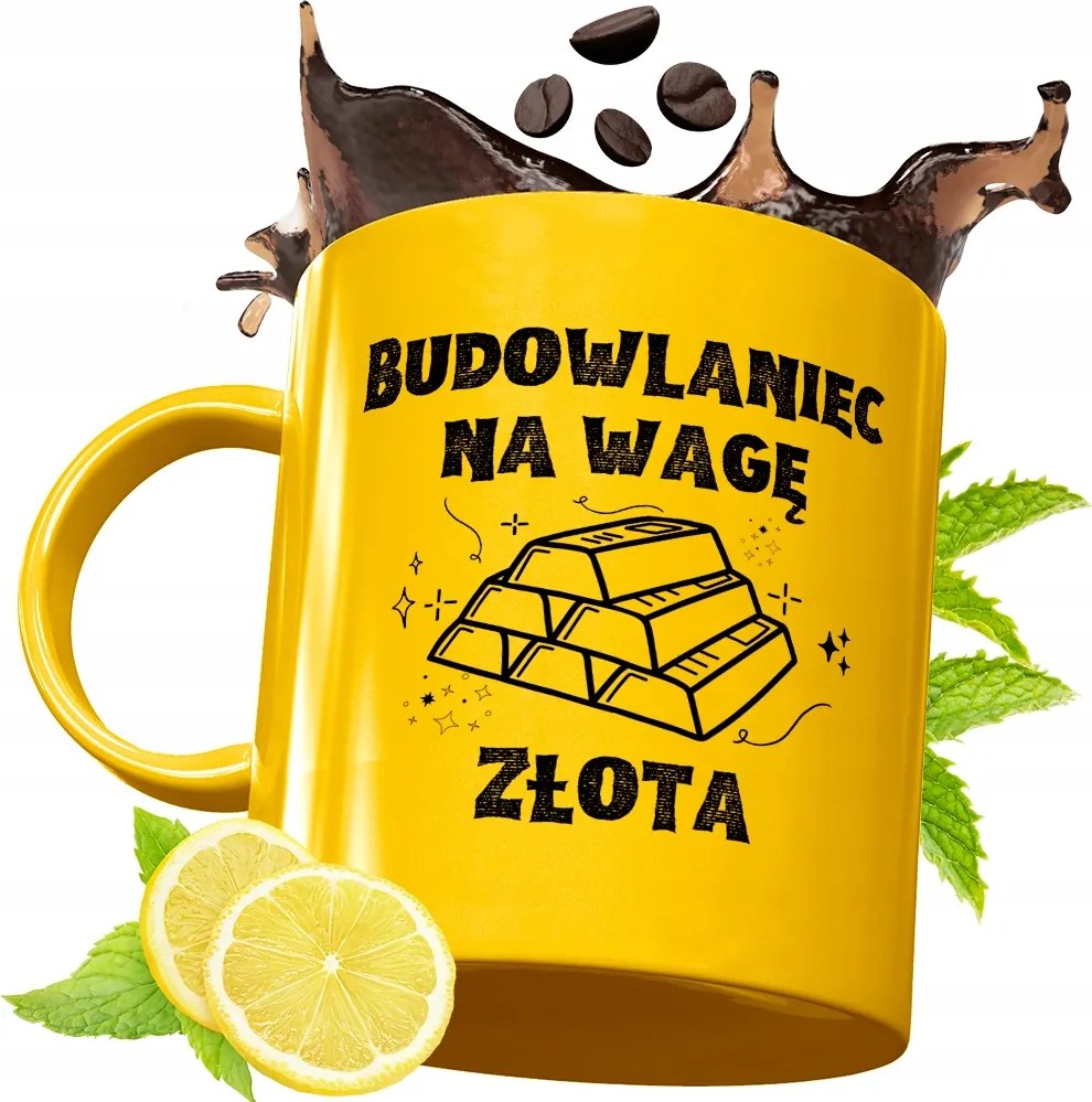 Prémium Arany Bögre Építőnek Ajándék Nyomtatott Fotóval