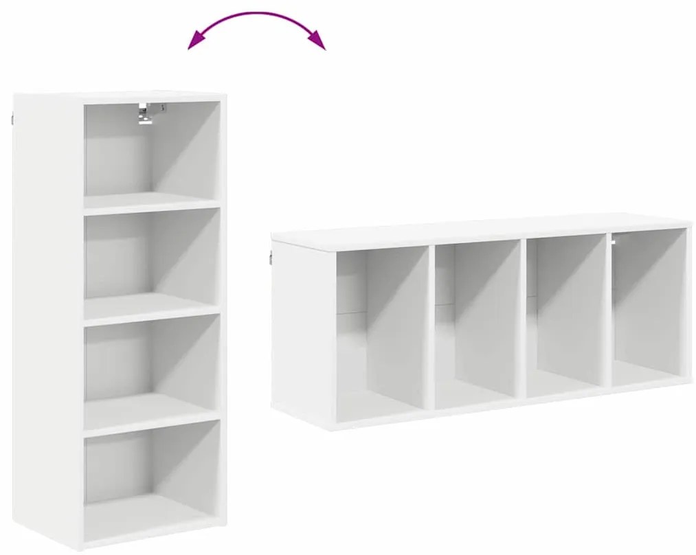 Függő szekrény polcokkal Riga Fehér 40 x 29,5 x 100 cm Faanyag