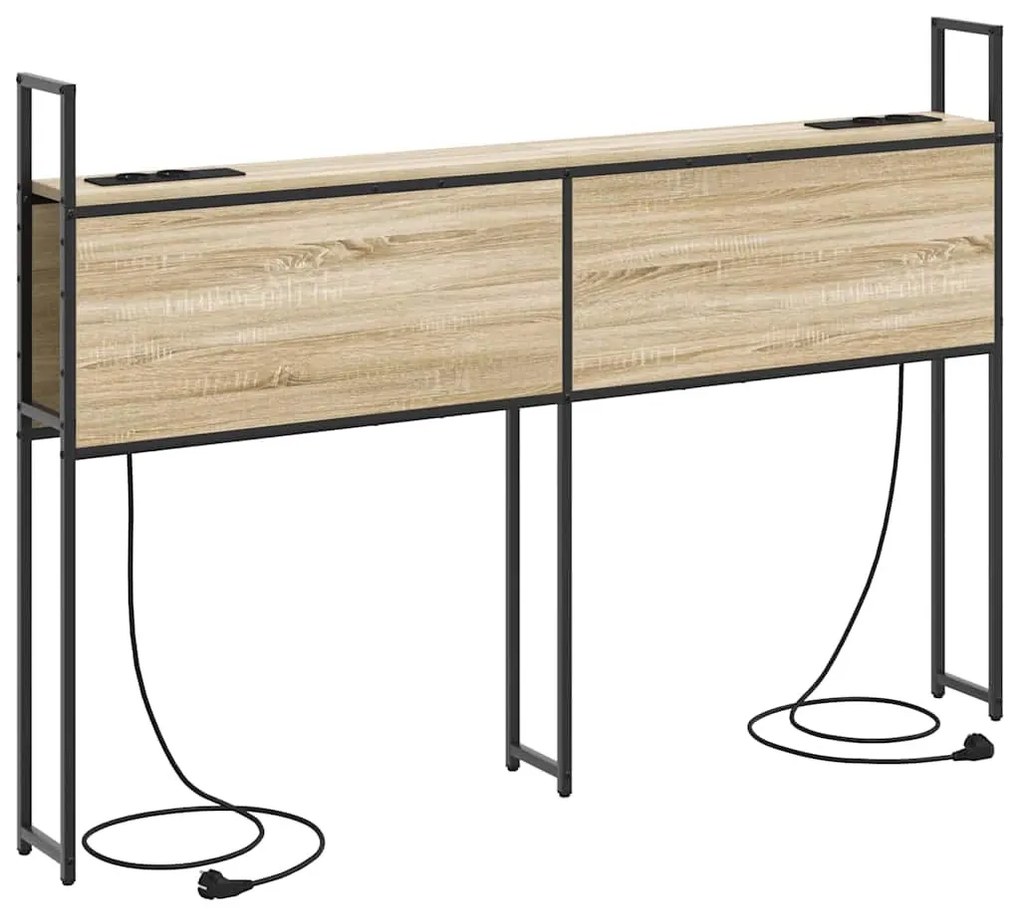 Tárolós Fejtámla Töltő Állomással sonoma tölgy 140 cm Faanyag