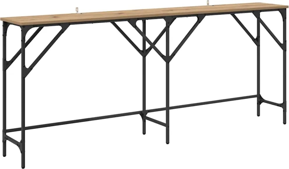 vidaXL Konzolasztal Artisan tölgy 180 x 30 x 75 cm Faanyag