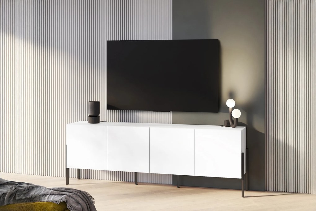Wezilo TV szekrény 204 cm – fehér supermatt