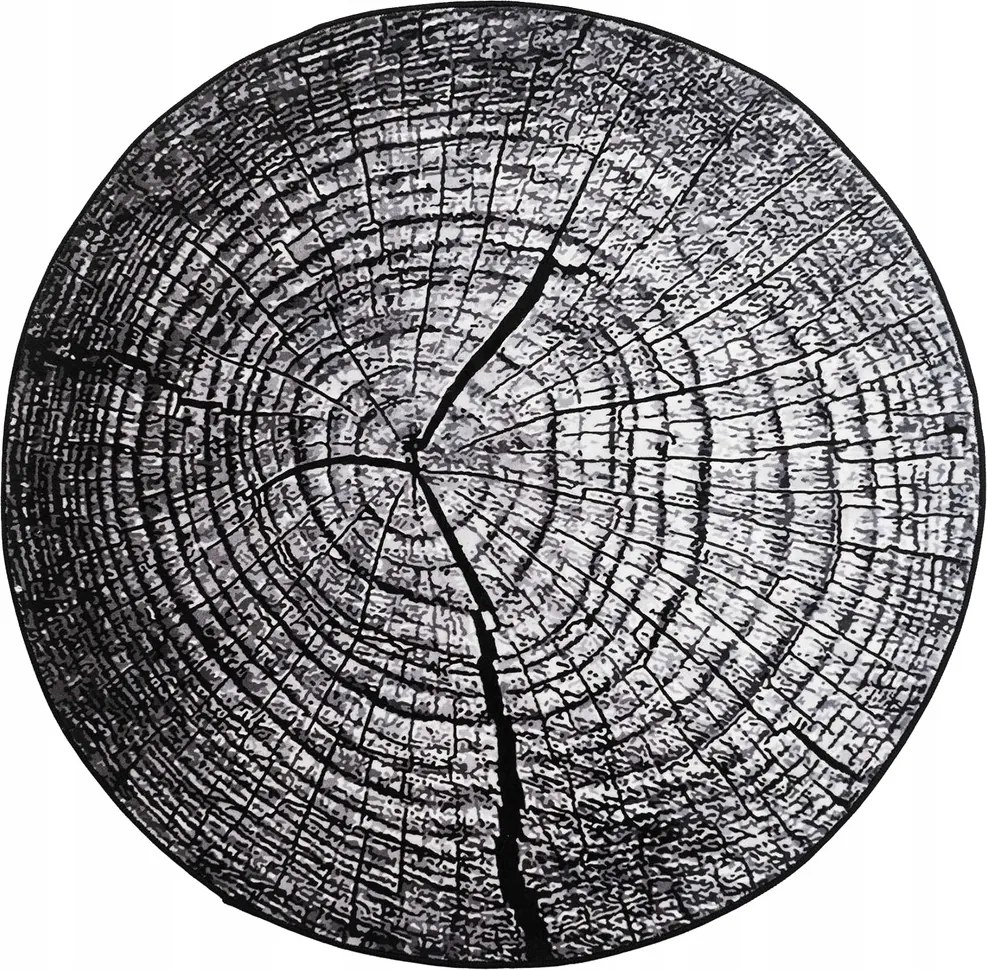 Novo szőnyeg Strado 120 cm Kerek szürke törzs