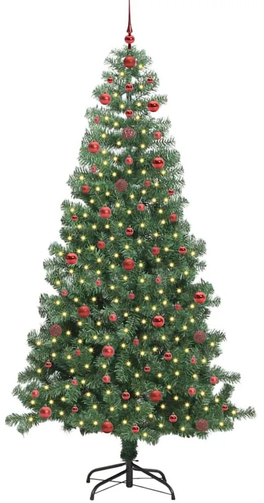 Karácsonyfa 300 LED-del állvánnyal Zöld 240 cm PVC