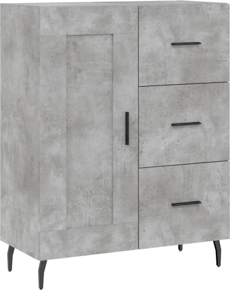 vidaXL betonszürke szerelt fa tálalószekrény 69,5 x 34 x 90 cm