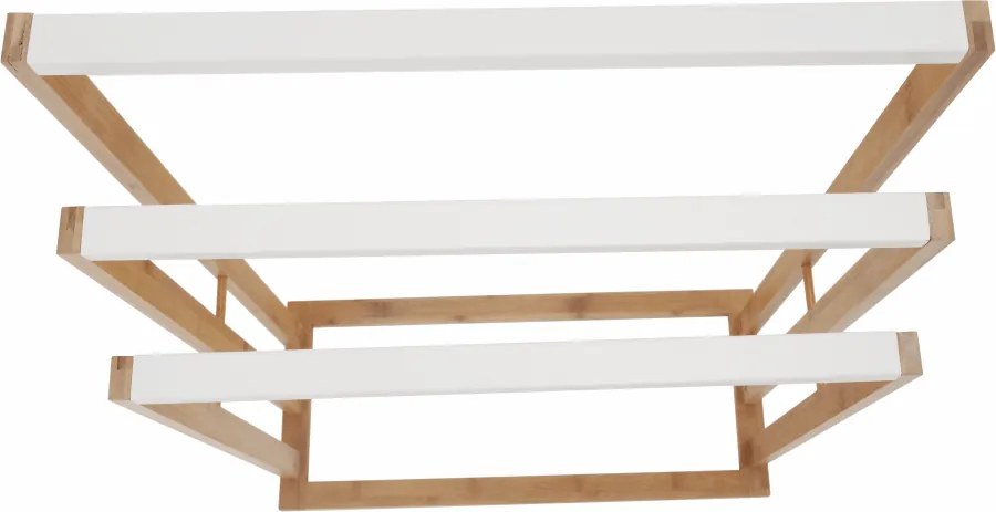 Törülközőtartó, bambusz/fehér, KOMO NEW