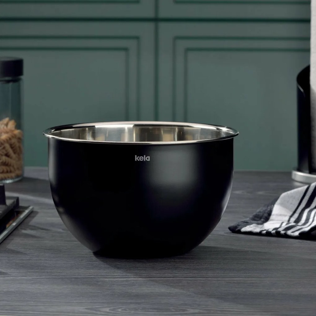 Kela Edda tál, rozsdamentes acél, fekete, 24 cm