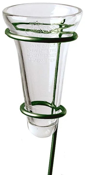Leszúrható fém csapadékmérő állvány, mérő üveggel, 133 cm, 0,55 literes