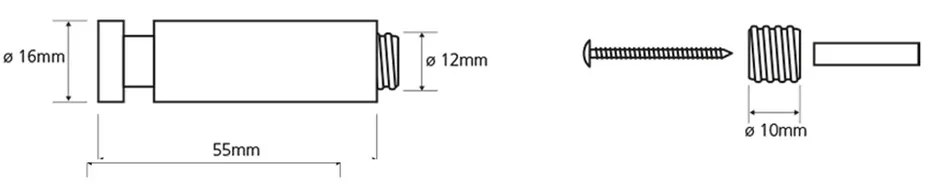 SAPHO XS203 X-Steel akasztó 5,5 cm, csiszoltrozsdamentes acélból