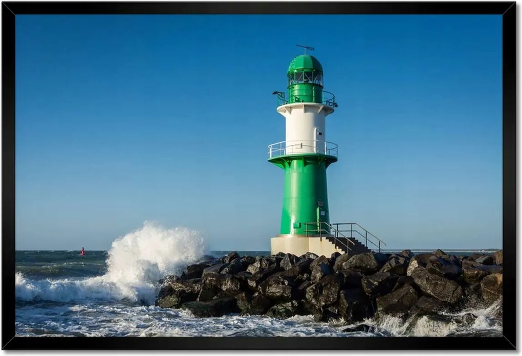 Poszterek keretben 60x40 Világítótorony Tenger