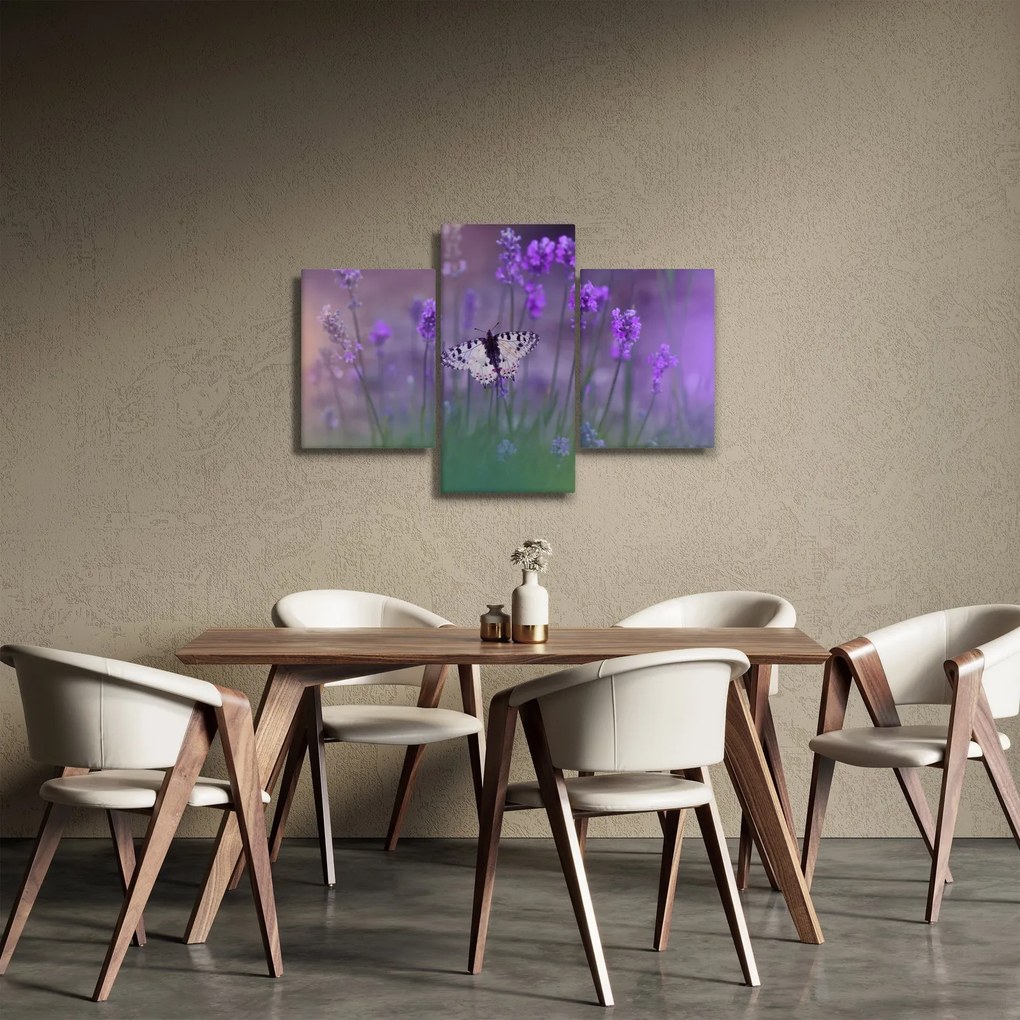 Kép - Pillangó a levendulán (90x60 cm)
