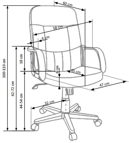 ZIRUQ fekete irodai szék