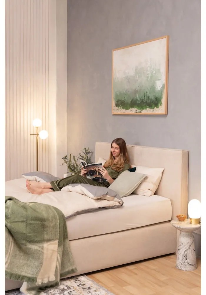 Bézs boxspring ágy 180x200 cm Olia Bold – Bonami Selection