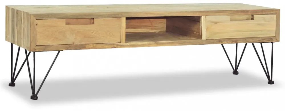 tömör tíkfa TV-szekrény 120 x 35 x 35 cm