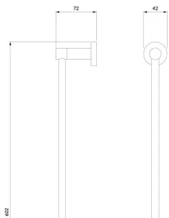 OMNIRES MP60216GR - Fali törölközőtartó MODERN PROJECT 60 cm grafit