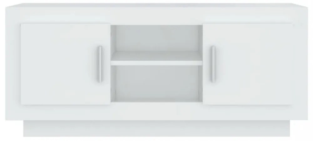 fehér szerelt fa TV-szekrény 102 x 35 x 45 cm