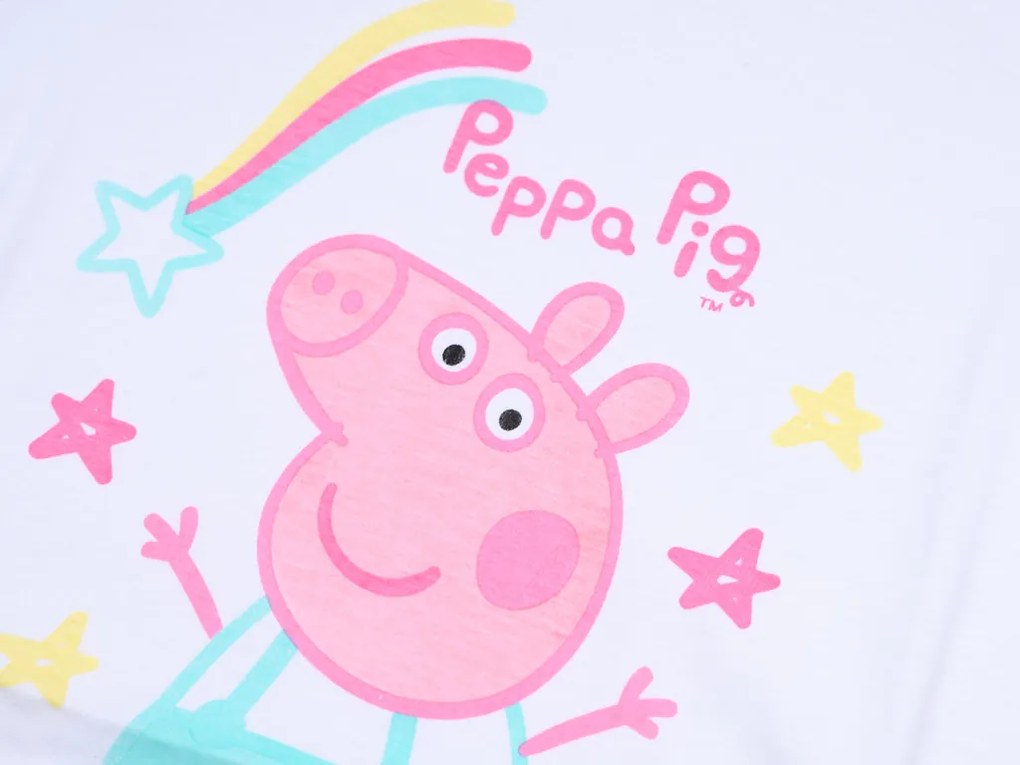 PEPPA MALAC gyerek póló 2 db világos rózsaszín/fehér - különböző méretekben Méret: 110 - 116
