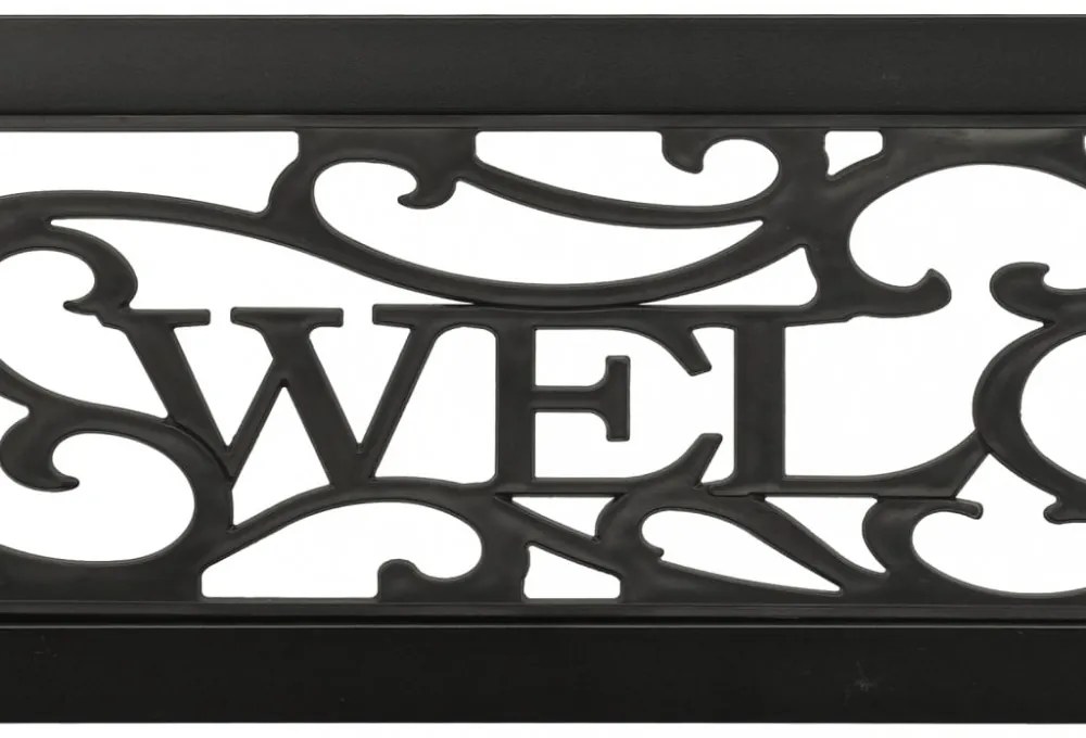 fekete acél kerti pad 125 cm