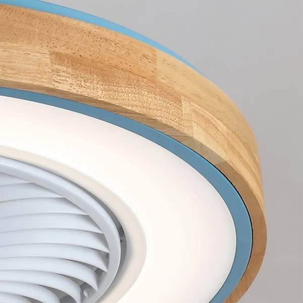 Brilagi - LED dimmelhető lámpatest ventilátorral LED/38W/230V 50 cm kék/tölgy + távirányító