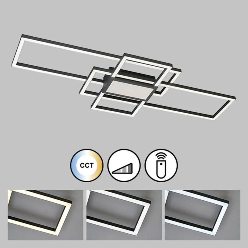 FISCHER & HONSEL 21368 SETH Modern LED Mennyezeti Lámpa Bézs, Fekete, Szürke LED IP20