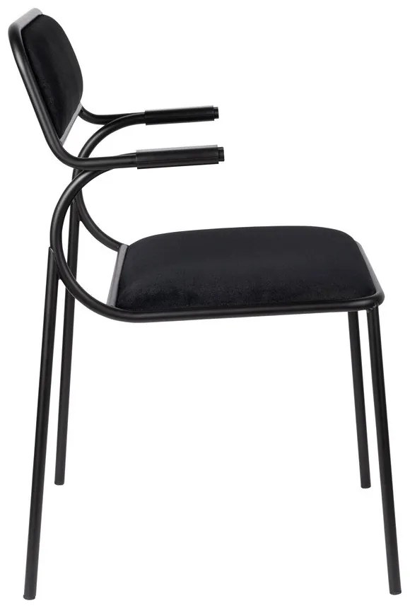 Fekete étkezőszék szett 2 db-os Alba – Zuiver