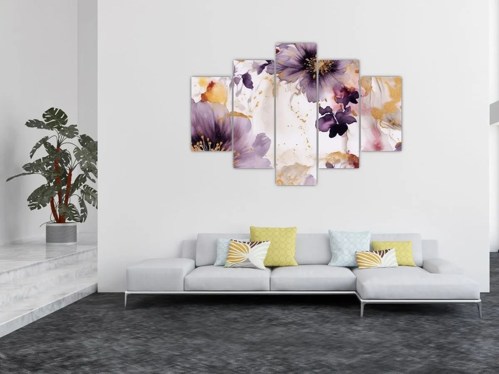 Kép - Akvarell virágok (150x105 cm)