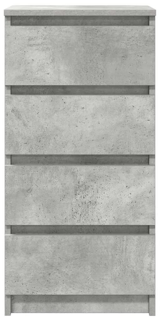 betonszürke szerelt fa tálalószekrény 37,5x35x76 cm