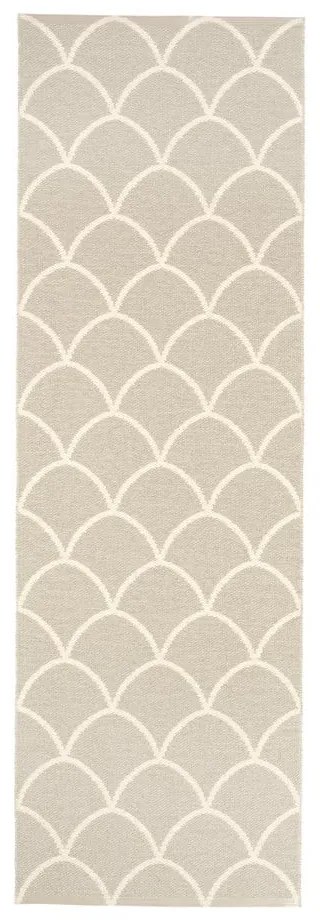 Krémszínű kültéri-beltéri futószőnyeg 70x225 cm Kotte Linen – Pappelina