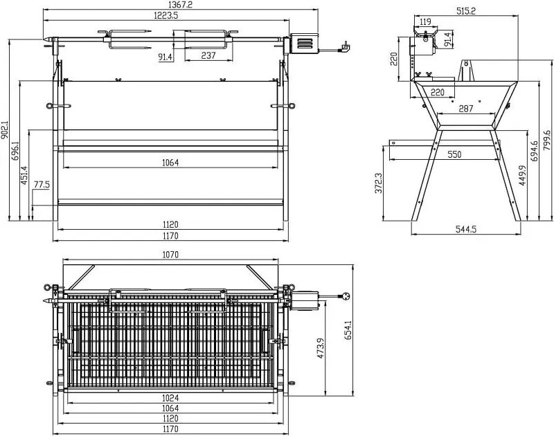 AVENBERG FERKEL Grill elektromos tűvel