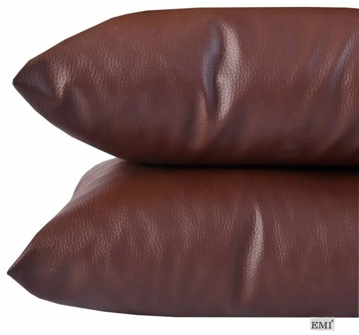 EMI barna műbőr párna, Párna 40x40 cm