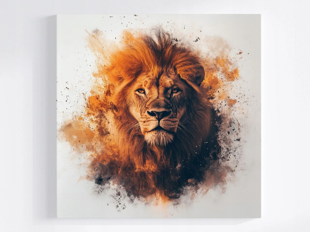Vászonkép Canvas Portré Grafika Állat Oroszlán Állatvilág Afrika 40x40