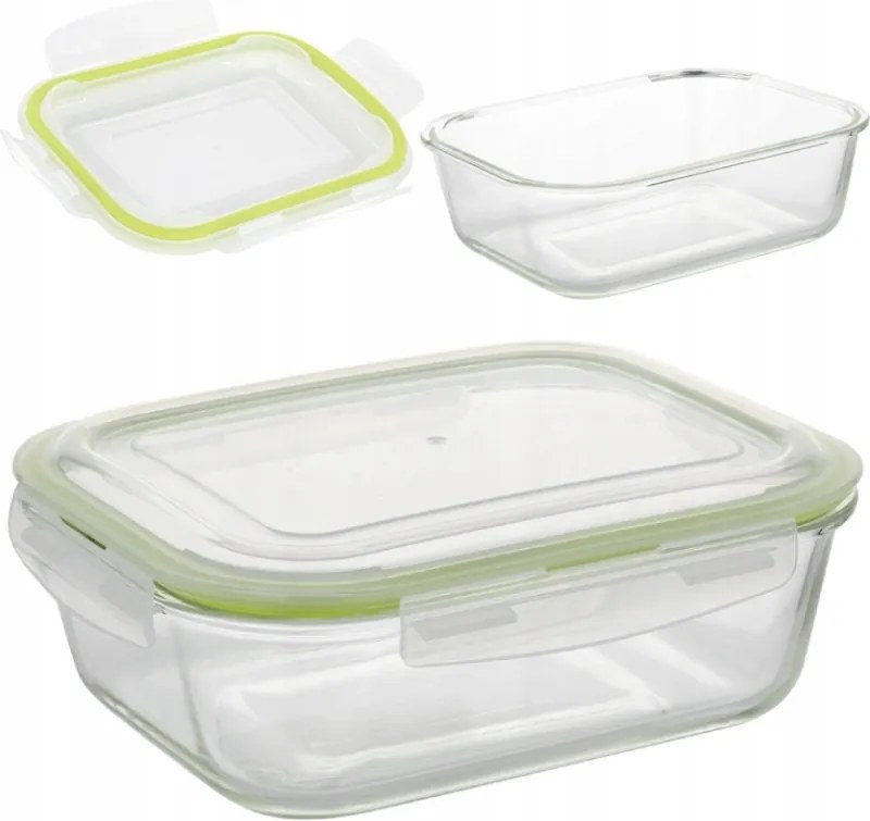 Üveg Ételtároló Doboz 2260ml Fedéllel Uzsonnás Doboz