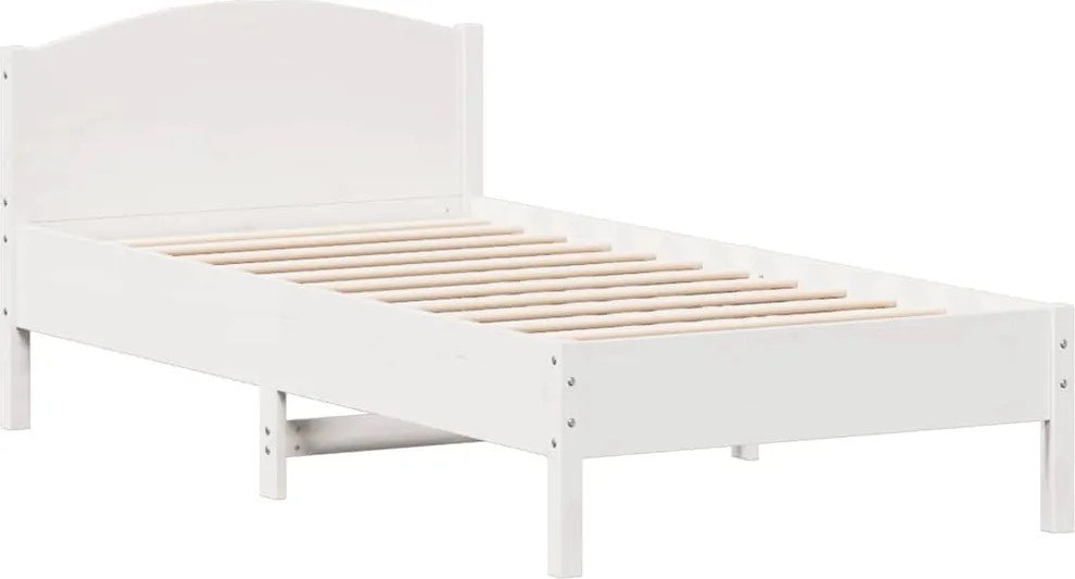 vidaXL fehér tömör fenyőfa ágy matrac nélkül 75 x 190 cm