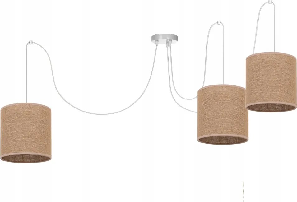 Mennyezeti Függőlámpa Pók Juta Boho Cső