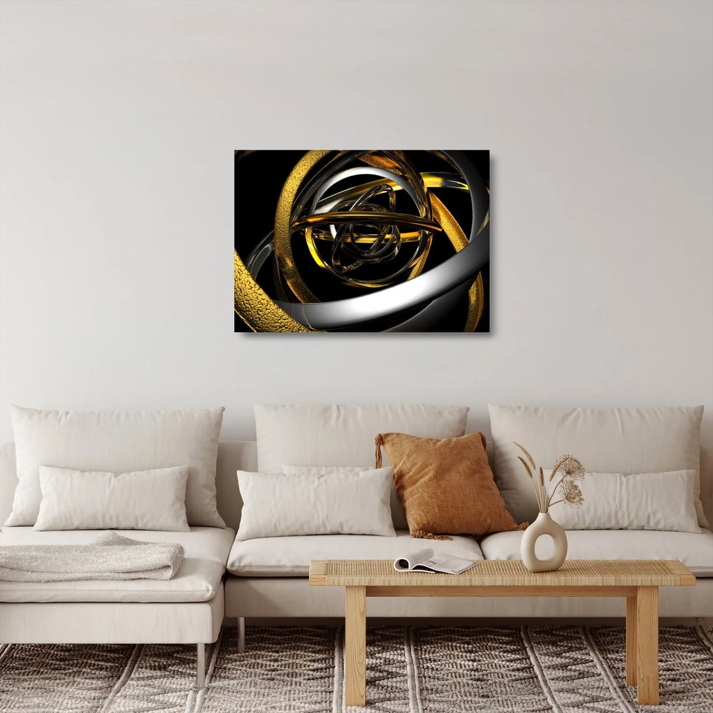 A modern absztrakció képe (üvegen) (70x50 cm)