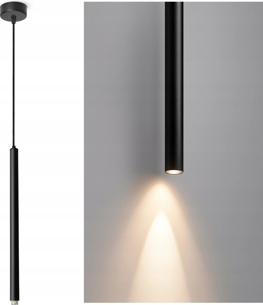 Mennyezeti függőlámpa Laser Jégcsap cső 853-EZ1 Fekete G9 1-pontos Led