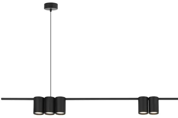 Csillár zsinóron GENESIS 7xGU10/8W/230V fekete