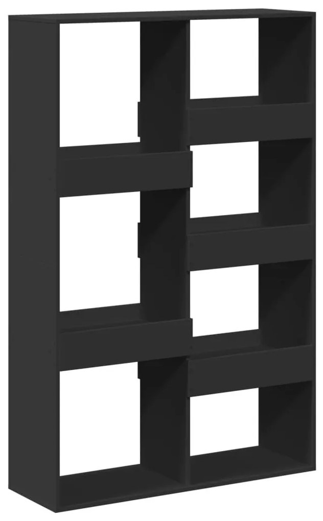fekete szerelt fa könyvespolc 100 x 33 x 155,5 cm