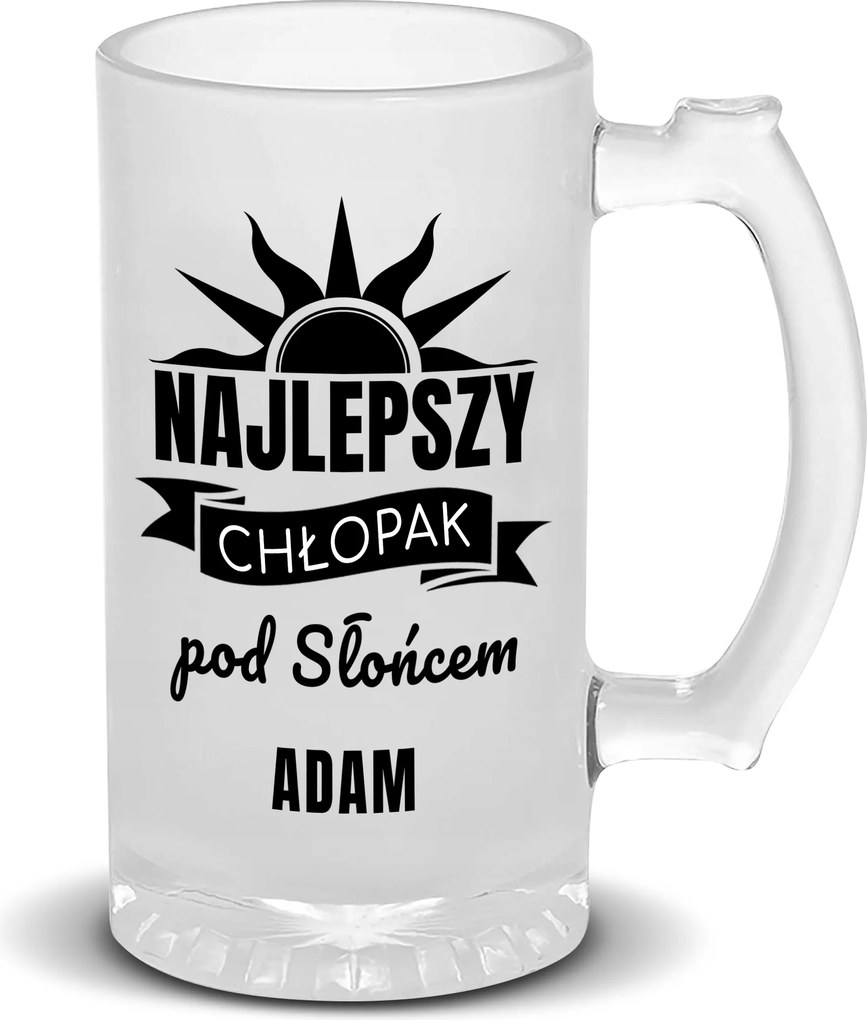 Üvegkorsó Ajándék A Legjobb Fiúnak A Nap Alatt Saját név