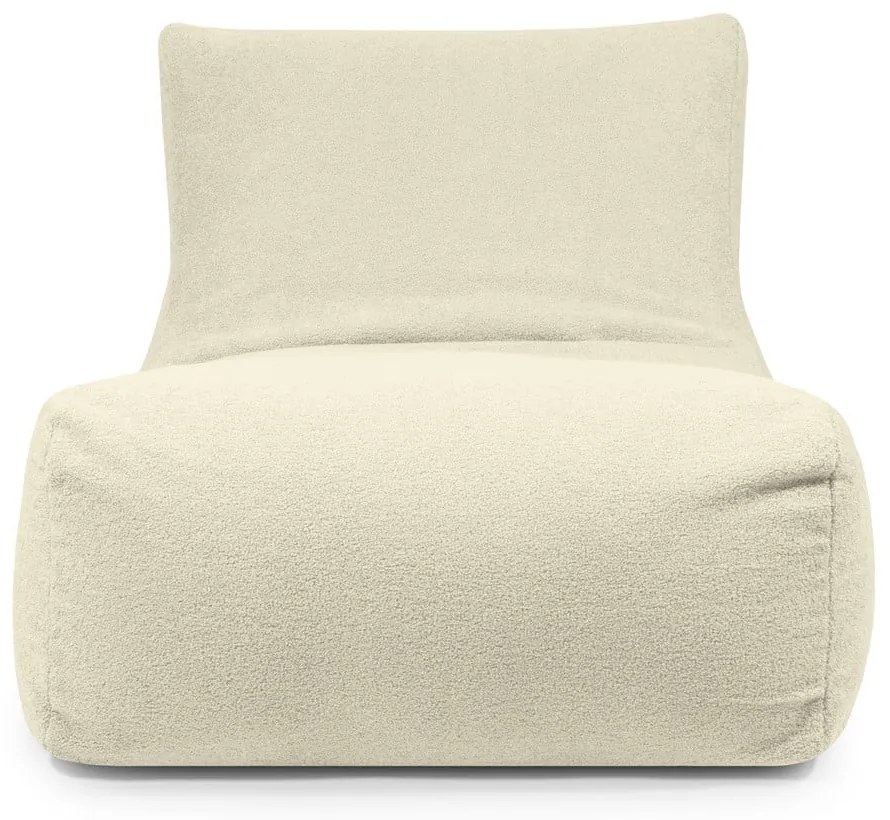 Krémszínű buklé babzsákfotel Lounge 100 – SLOWDOWN