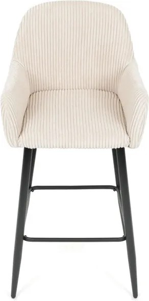 Barová židle, béžová, látka,AUB-V4009 CRM6