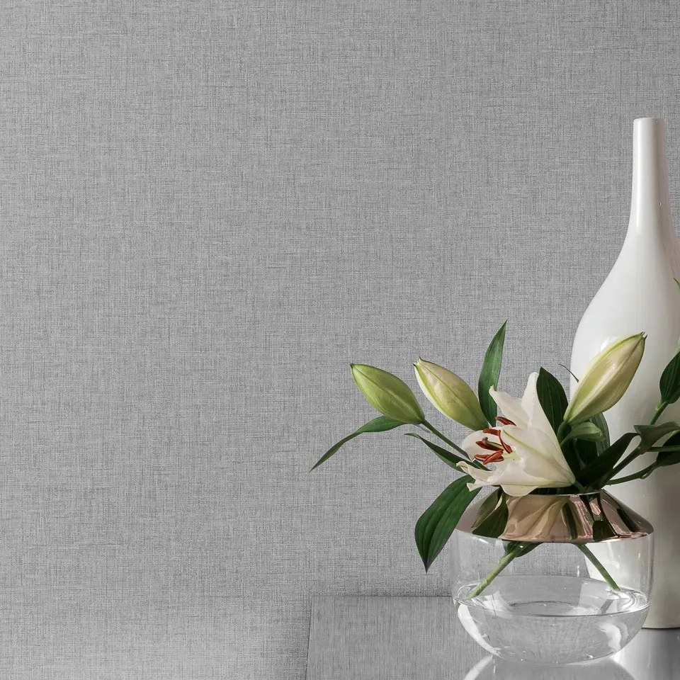 Arthouse Signature 1 Vintage Linen szürke szövet hatású papír tapéta – 676007