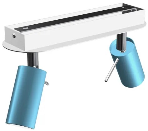 Spotlámpa PRESTON 2xGU10/40W/230V kék