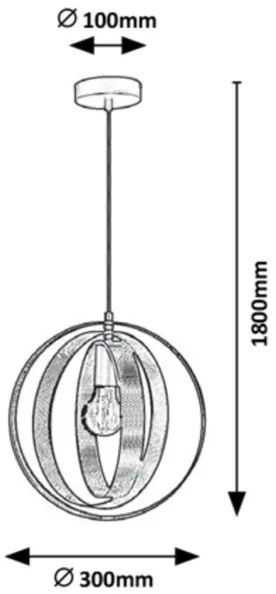 Rabalux - Csillár zsinóron 1xE27/60W/230V