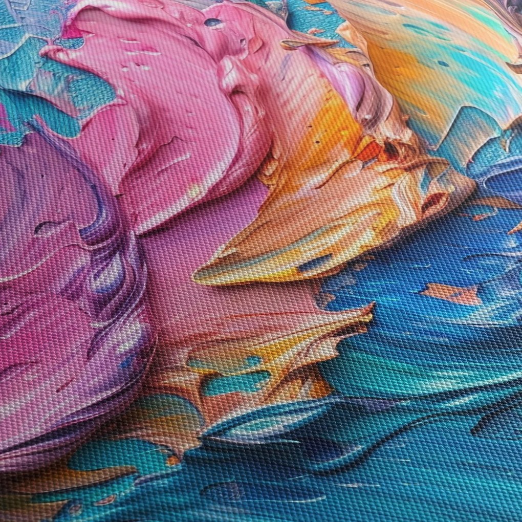 Kép - Olajfestmény (órával) (90x30 cm)