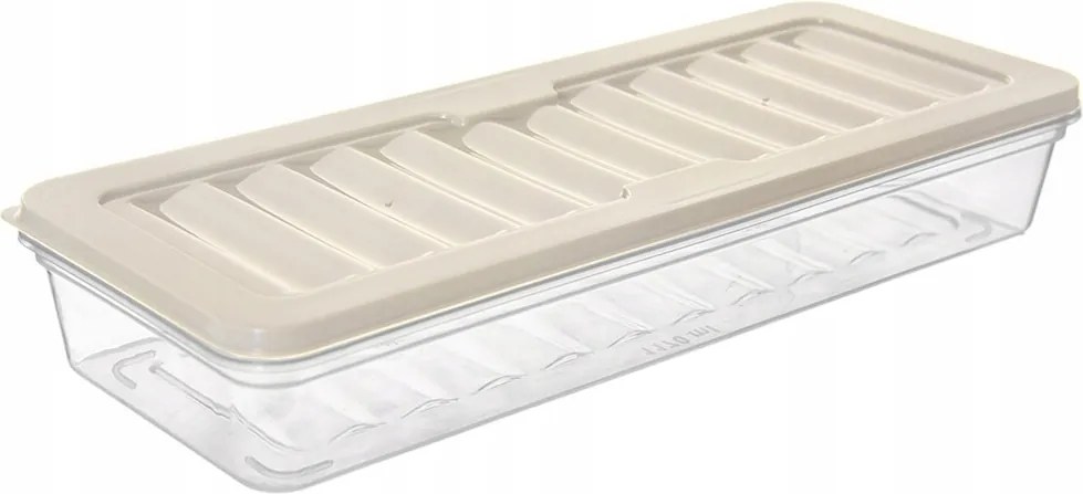 Konyhai Tárolódoboz Élelmiszer Felvágottak Sajtok Alacsony Lapos 1L