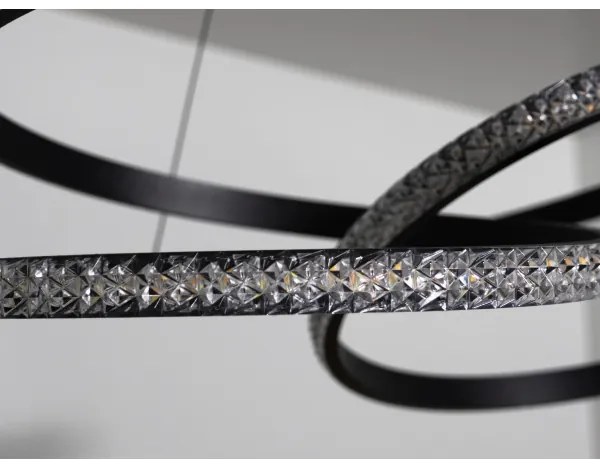 LED csillár kábelen, fényerőszabályozható, 90W (LED)/230V, 3000–6500K, Ø47 cm + távirányító