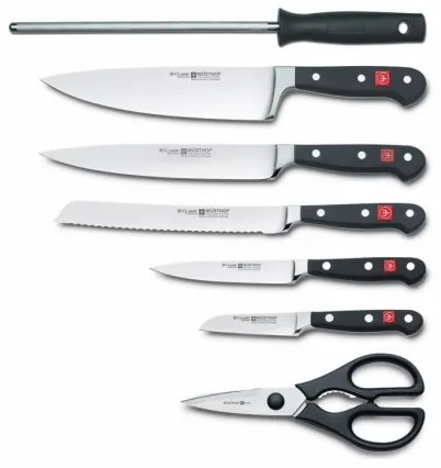 Wüsthof CLASSIC 8 részes konyhai késkészlet állvánnyal, jasan/beige